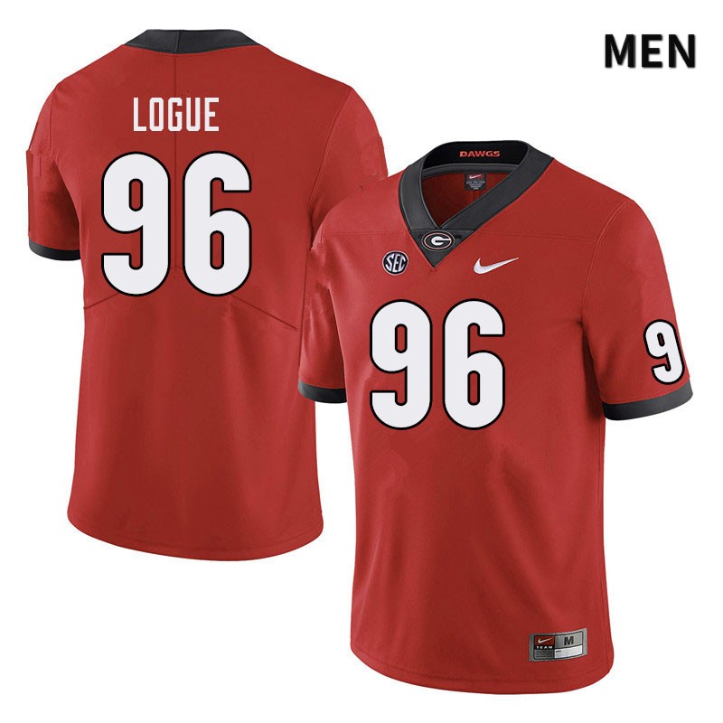 Georgia Bulldogs Men's Zion Logue #96 Red Stitched College UGA Football Jersey 23LK018ZM